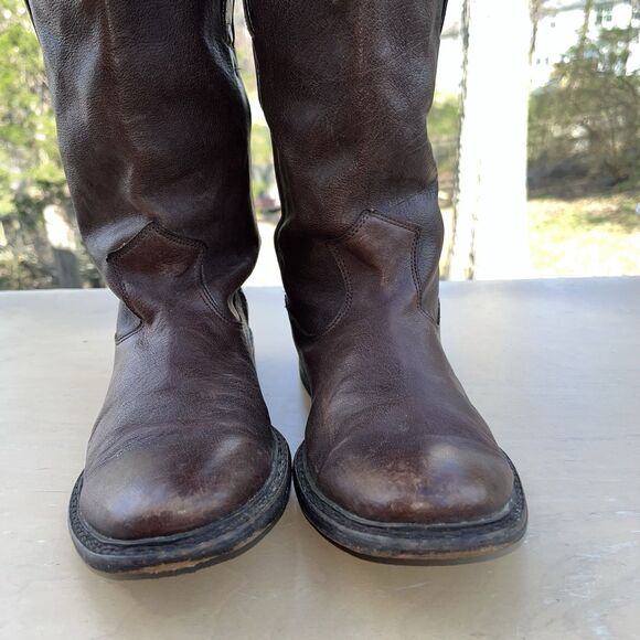 Frye Men’s Sz 7.5 D Brown Western Leather Boots main image 10